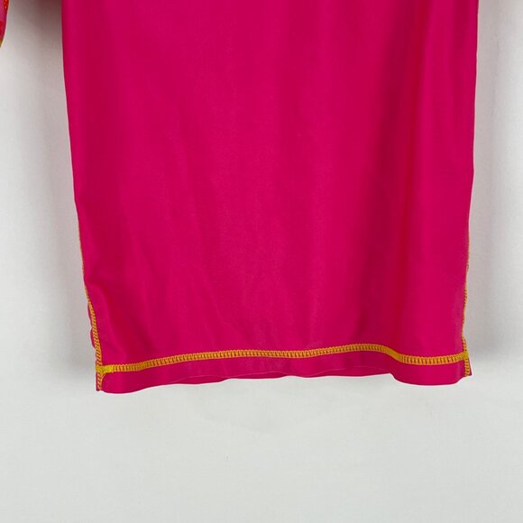 UV Skinz Kids Swimwear Rash Guard Size 6 Pink Short Sleeve High Neck Stretch - Picture 9 of 9